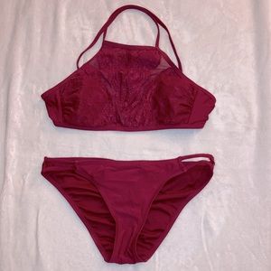 Maroon Bikini Set
